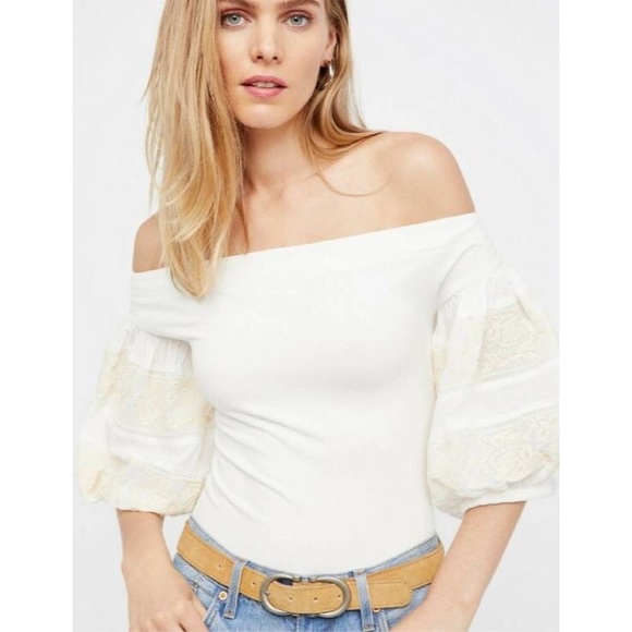 Free People Tops - NWT FREE PEOPLE Rock With It Top Ivory Embroidered